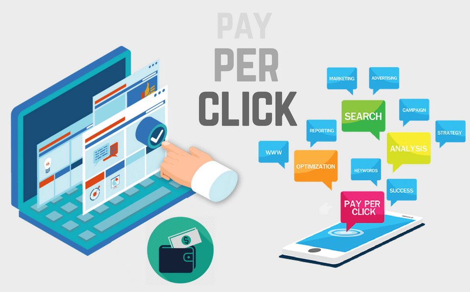 Pay per click marketing illustration